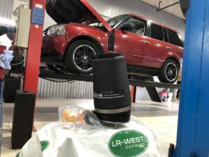 Пневмобаллон передней оси на Range Rover L322