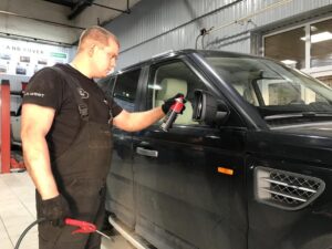 Скрип зеркал при складывании на Range Rover Sport