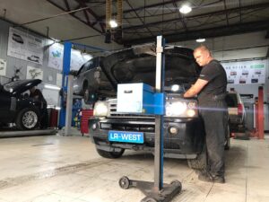 Регулировка света фар Range Rover Sport